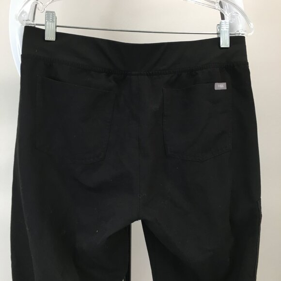 FIGS Petite Black Zamora Zip Pocket Drawstring Pull On Waist Scrubs Jogger Pant - Picture 11 of 15